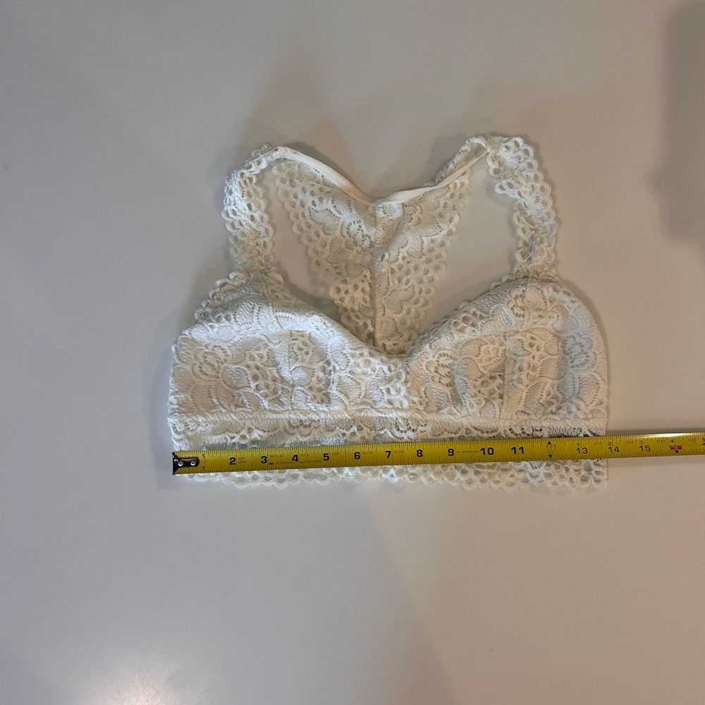 aerie White Lace Racerback Bralette - Picture 5 of 8